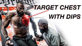 Dip Variation To Target Chest | Minimize Front Delt Involvement |