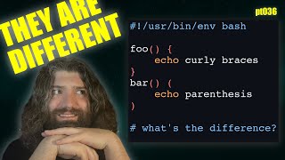 Parenthesis vs. Curly Braces in Bash Function Declarations - You Suck at Programming #036