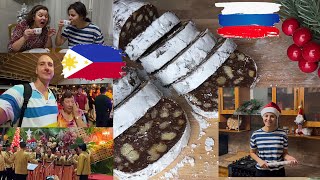 Christmas holiday in the Philippines - mom's reaction❤️🇵🇭/Russian dessert ala Polvoron🍪 🇷🇺