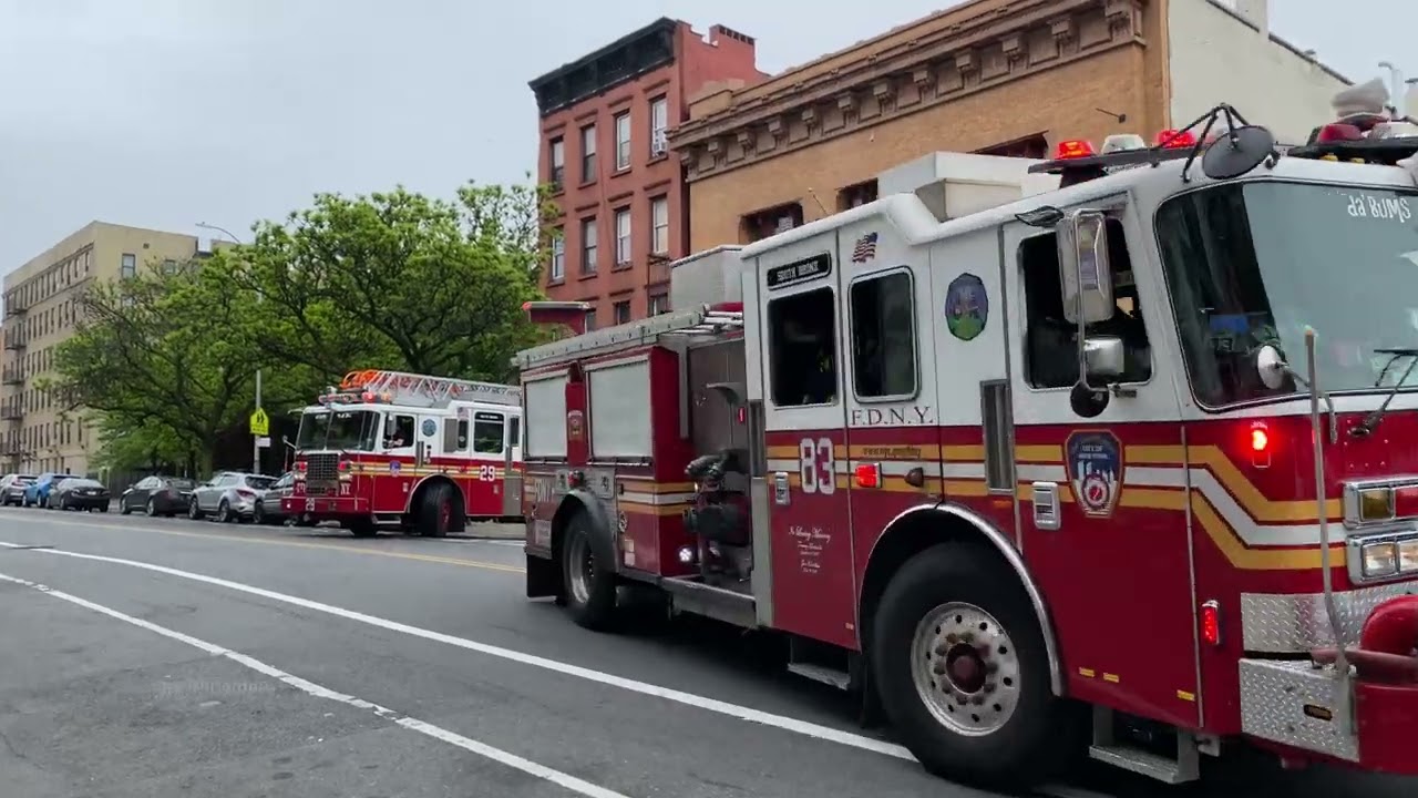 FDNY Engine 83 & Ladder 29 Quickly Turnout From Quarters - YouTube