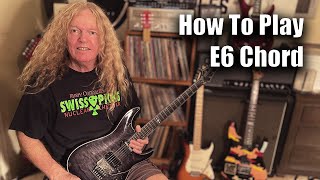 Learn to play E6 Chord on guitar