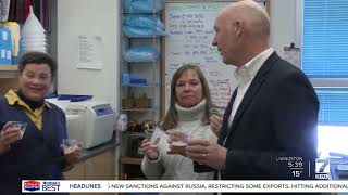 Gov. Gianforte visits Montana State University agriculture lab