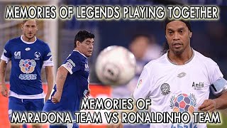 MEMORIES OF LEGENDS PLAYING TOGETHER IN AN UNIMAGINABLE GAME SHOW | MARADONA TEAM VS RONALDINHO TEAM