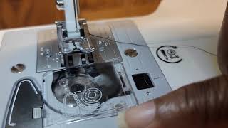 PULLING THE BOTTOM THREAD THROUGH🧵🪡Singer M3220