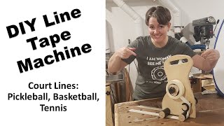 Line Tape Machine DIY, Perfect for Basketball, Pickleball, Tennis Court Lines
