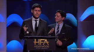 Scott Neustadter and Michael H Weber Accept the Screenwriting Award - HFA 2017