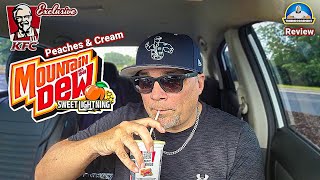 KFC® Mtn Dew® Peaches & Cream Sweet Lightning Review! 🍑🥛🗲 | KFC® Exclusive! | theendorsement