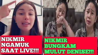 Panas Akhirnya Nikita Mirzani Bungkam Mulut Denise Chariesta.Live Terbaru Nikmir 11 Februari 2025.