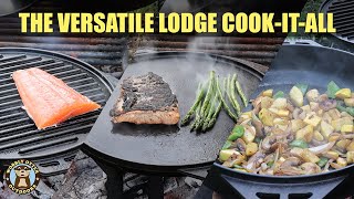 Lodge Cook-It-All - Grilling Salmon & Stir Fry Veggies
