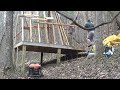 Building an A-Frame Cabin with QuicksandOutdoors. (Part 1) #cabinbuilding #cabinconstruction