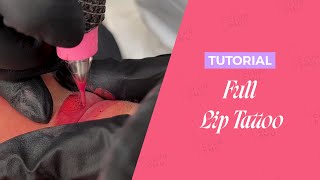 Lip Blush Tattoo Free Tutorial - Full Procedure | Permanent Makeup | Club PMU X Killer Beauty