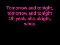 Kiss Tomorrow And Tonight Lyrics