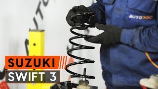 How to change springs on SUZUKI SWIFT 3 [TUTORIAL AUTODOC]