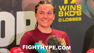 CHANTELLE CAMERON FIRST WORDS ON BEATING KATIE TAYLOR IN IRELAND & REMATCH | FULL POST-FIGHT