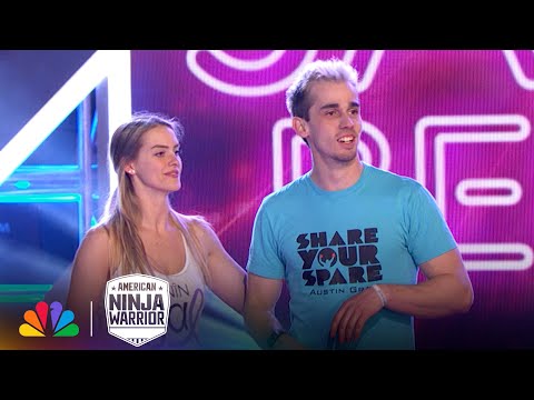 Austin Gray and Jaelyn Bennett Run the Extended Course American Ninja Warrior Couple's Special