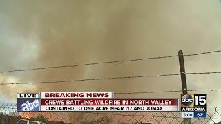 Crews battling wildfire in north Phoenix