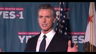 Gavin Newsom addresses the state from Sacramento