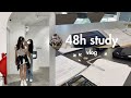 48h study vlog: library study, exam stress, bingsu, photobooth, notes