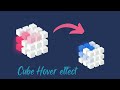 3D cube Hover effect css only || CSS tutorial #coding #css