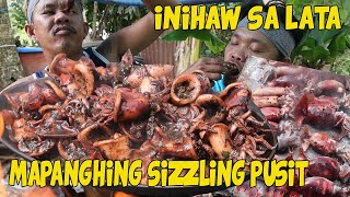 INIHAW NA PUSIT SA LATA AT SISZZLING PUSIT