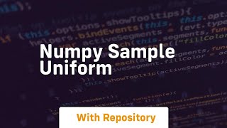 numpy sample uniform