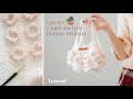 How to crochet 3D flower pattern granny square handbag ｜Lace yarn  flower piece