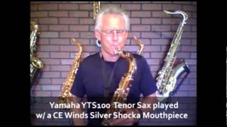 SAXMALL.COM Yamaha YTS-100 Tenor Saxophone Sax played w/ CE Winds Silver Shocka mouthpiece