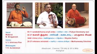 Madurai N  Sivaganesh - saraIruhAsana priyE, கபாலி இருக்க, ninnu vina, mAmava mInakshi