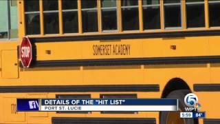 14-year-old arrested for writing 'hit list' at Somerset College Preparatory in Port St. Lucie