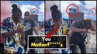 Fans throw Prime bottles at KSI and Logan Paul