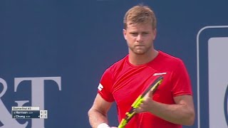 Ryan Harrison Hits Tweener Hot Shot At 2018 BB\u0026T Atlanta Open