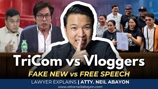 TriCom vs Vloggers! FAKE NEWS vs FREE SPEECH #LawyerExplains #AttorNEIL