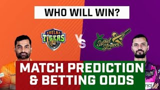khulna tigers vs sylhet strikers Match prediction,klt vs syst match prediction,today bpl match win