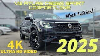 2025 VW Atlas Cross Sport- Comfortline Black Edition R-Line- Walk-around video by Manik- Best value!