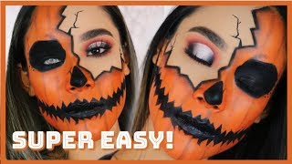 EASY Pumpkin Makeup For Halloween! | BEGINNERS