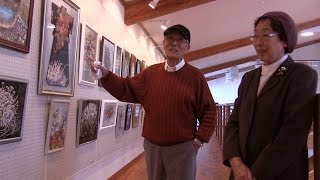 押し花アート展開催中！　県民の森