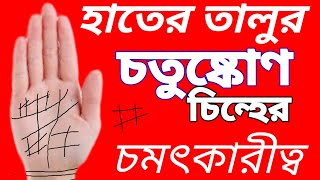 হাতের তালুর চতুষ্কোণ চিন্হের চমৎকারীত্ব । Square on palm .