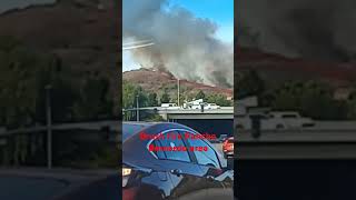 Brush fire in rancho Bernardo and Camino del Norte in San Diego CA #fire #sandiego