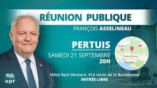 Réunion publique de François Asselineau à Pertuis dans le Vaucluse - 21/09/2019