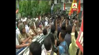 Panchayat Violence:Left agitation outside EC office