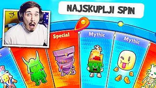 OVO JE NAJSKUPLJI SPIN U STUMBLE GUYSU! Dobio sam mythic kantu za smeće! :O