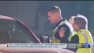 BPD to hold DUI and license checkpoint