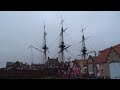 Black Diamond (Durham), Wingfield Castle & HMS Trincomalee in Hartlepool Harbour England 14.7.24