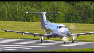 Beautiful Pilatus PC-12 backtaxi and take off! [4K Video]