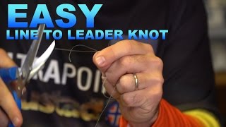 Simple line to leader knots to teach kids, Mustad How to