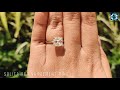 asscher cut moissanite solitaire ring 2.85 ct moissanite four prong engagement ring