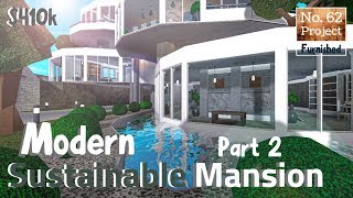 Modern White Aesthetic Mansion 219k Bloxburg Speedbuild