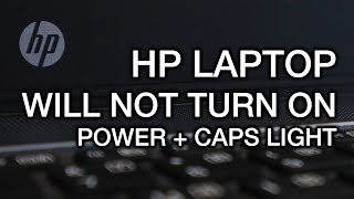 HP Laptop with Power and Caps Light Button On - Simple Fix