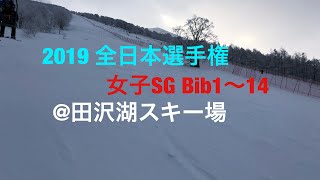 [アルペンスキー] インカレ女子SG Bib1〜14 慶應大学