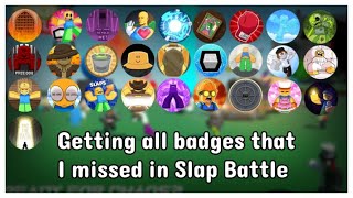 Getting all badges that i missed in Slap battles | Roblox